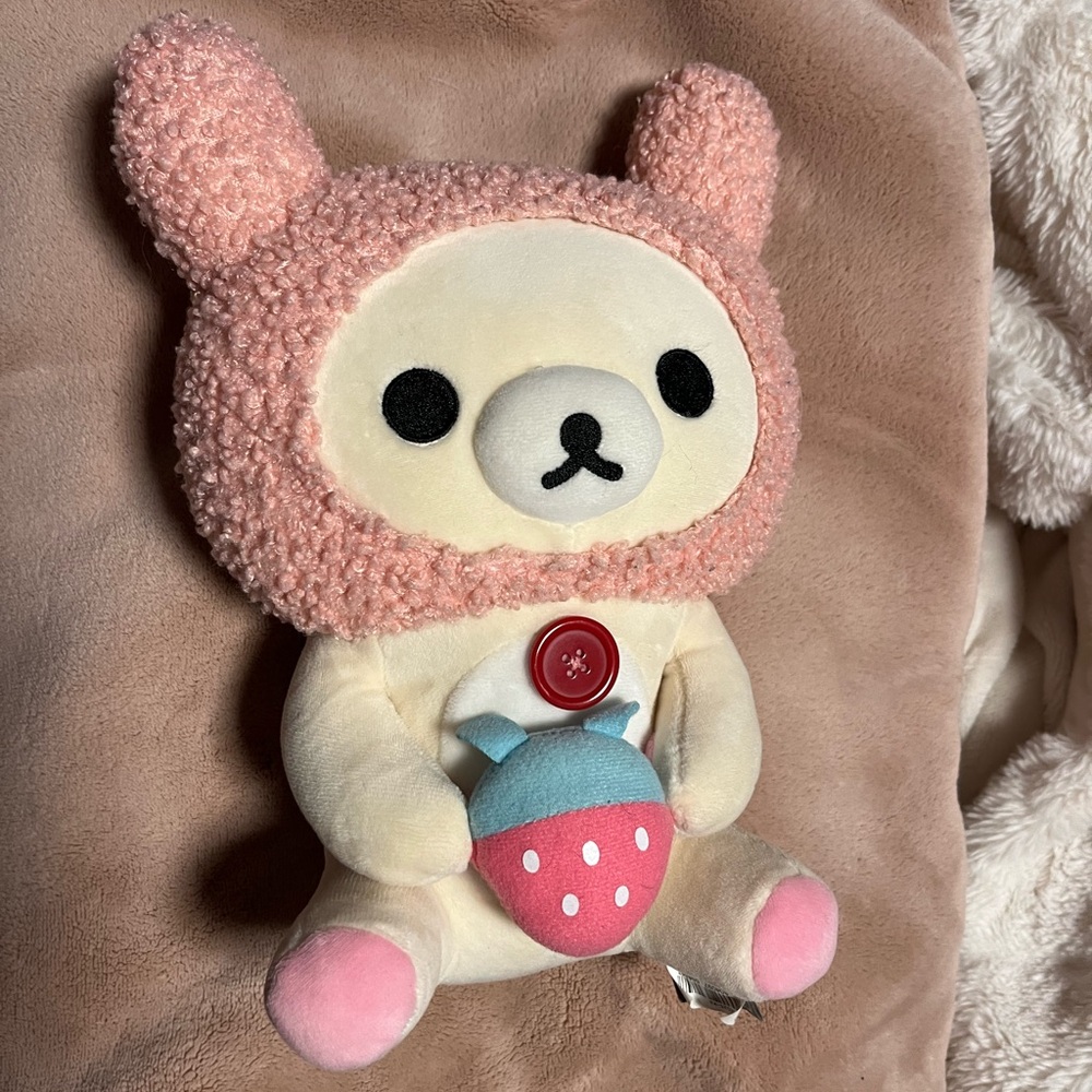 Rilakkuma Korilakkuma Strawberry Cute Pink and Cream